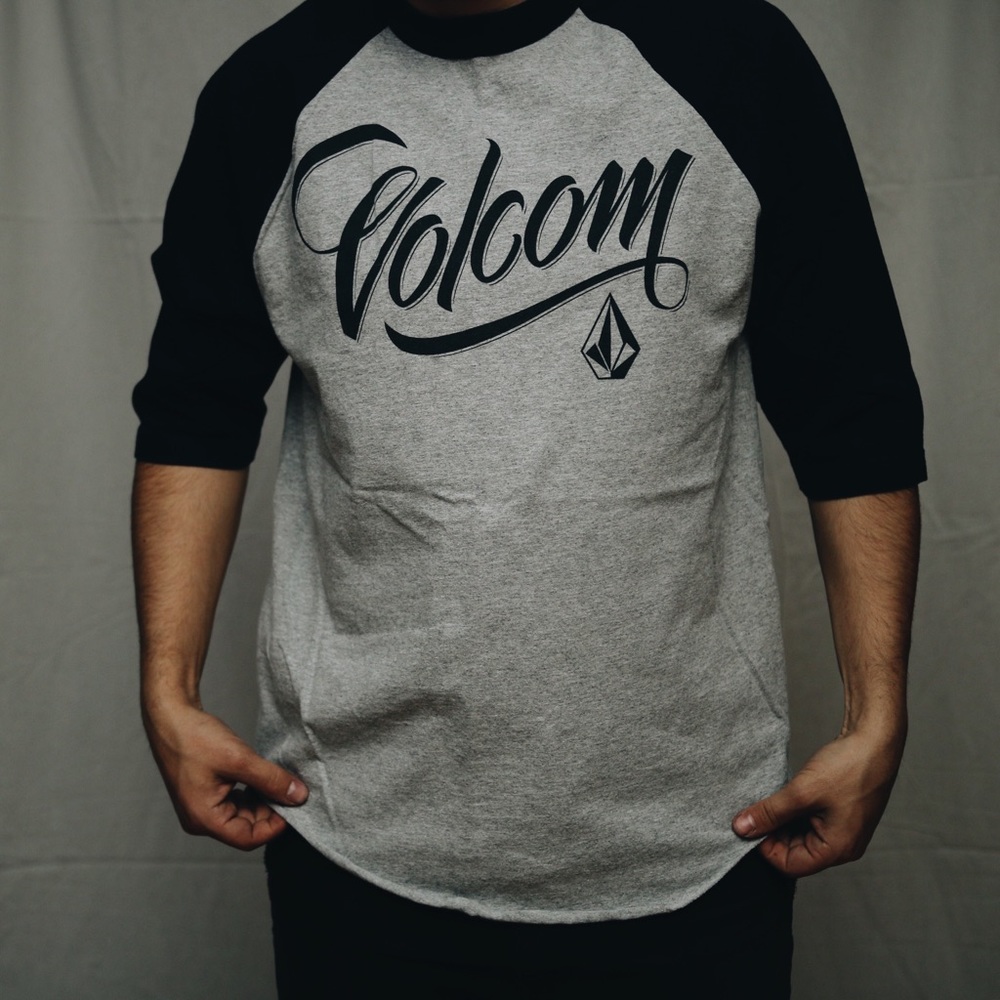 Mens Volcom Baseball Tee